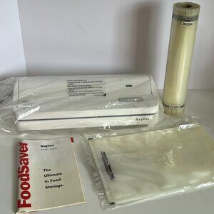 Compact FreshSaver FoodSaver BagVac Food Vacuum Sealing System Sealer Roll +Bags